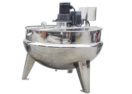 Vertical industrial de la máquina de la transformación de los alimentos que cocina la caldera vestida con el mezclador/la cubierta